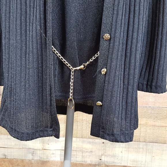 Olivia Rose New York Blouse Women's 2-Pc Look Size 8 Black Long Sleeve - Picture 3 of 7